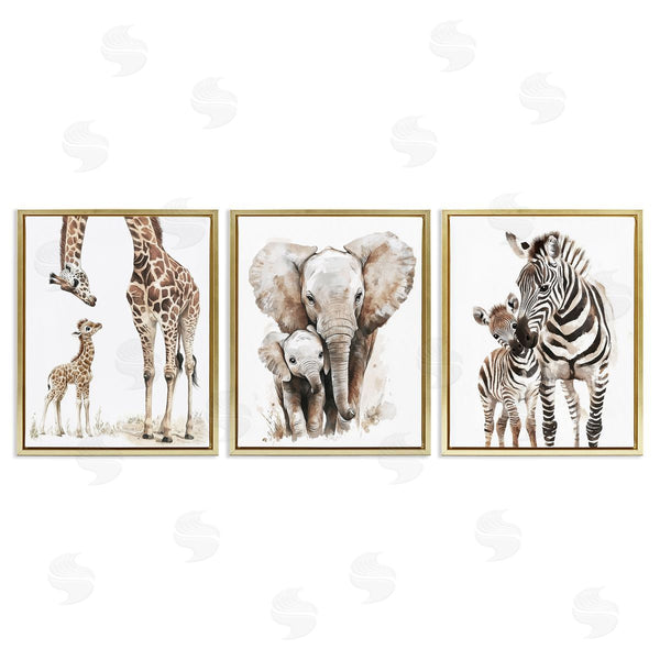 Stupell Industries Ramona Murdock | Jungle Animal Babies With Mothers Wall Art
