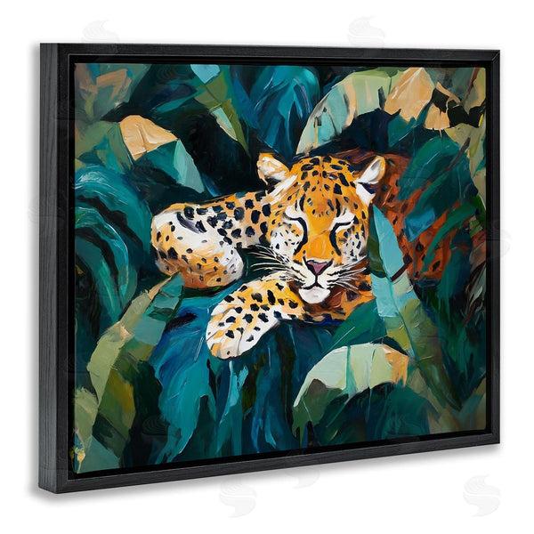 Stupell Industries Ramona Murdock | Leopard Sleeping In Leaves