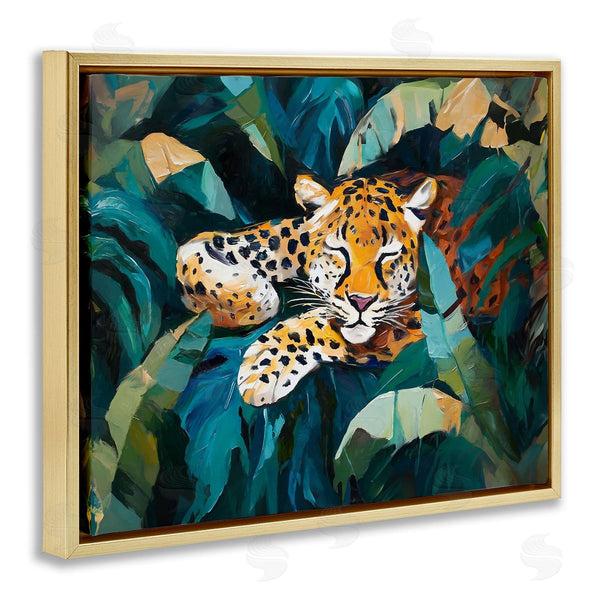 Stupell Industries Ramona Murdock | Leopard Sleeping In Leaves