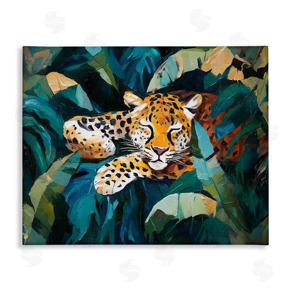 stupell industries Ramona Murdock | Leopard Sleeping in Leaves