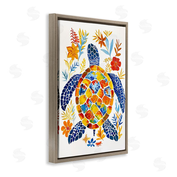 Stupell Industries Ramona Murdock | Nautical Patterned Turtle