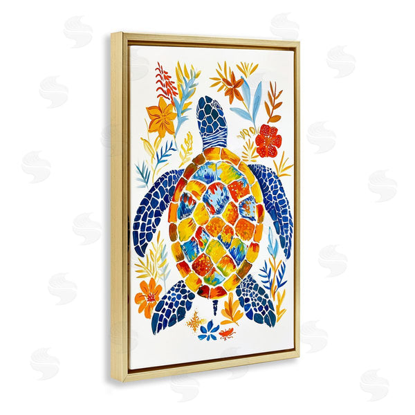 Stupell Industries Ramona Murdock | Nautical Patterned Turtle