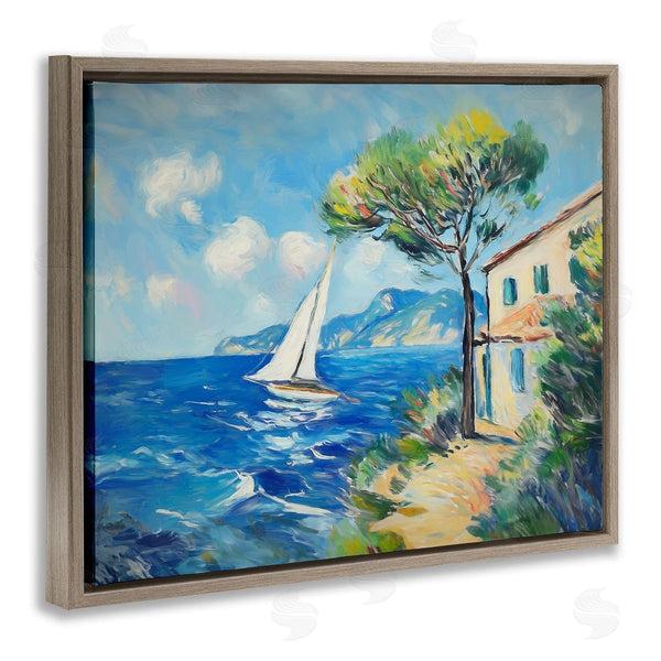 Stupell Industries Ramona Murdock | Sailboat And Beach Villa