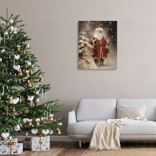 Stupell Industries Ramona Murdock | Santa In Snowy Night Scene Wall Art