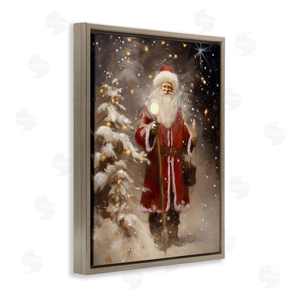 Stupell Industries Ramona Murdock | Santa In Snowy Night Scene Wall Art