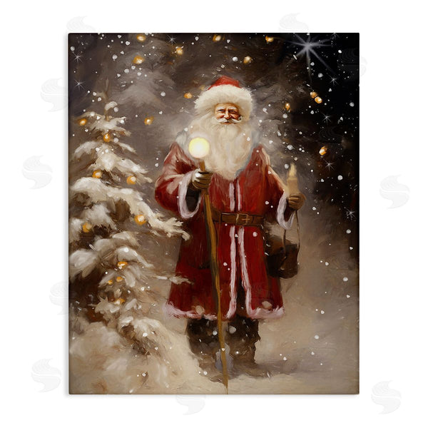 stupell industries Ramona Murdock | Santa in Snowy Night Scene Wall Art