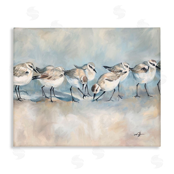 stupell industries Ramona Murdock | Shore Birds Lineup on Beach