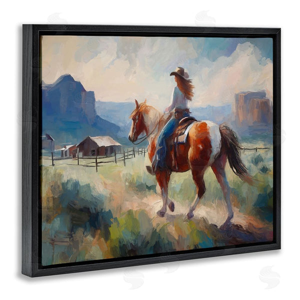 Stupell Industries Ramona Murdock | Southwestern Cowgirl Landscape Wall Art
