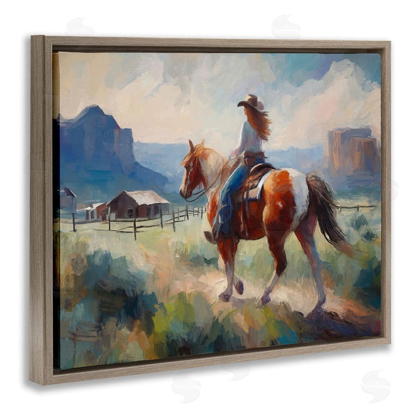 Stupell Industries Ramona Murdock | Southwestern Cowgirl Landscape Wall Art