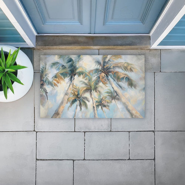 Stupell Industries Ramona Murdock | Swaying Palms Abstract Non-Woven Door Mat