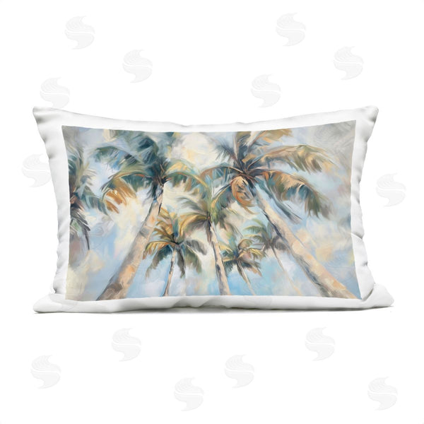 Stupell Industries Ramona Murdock | Swaying Palms With Soft Clouds Printed Throw Pillow