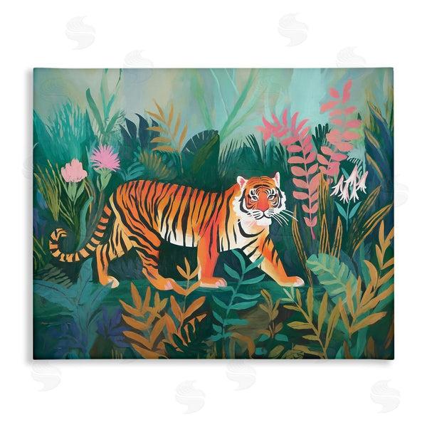 stupell industries Ramona Murdock | Tiger in Jungle Leaves Wall Art