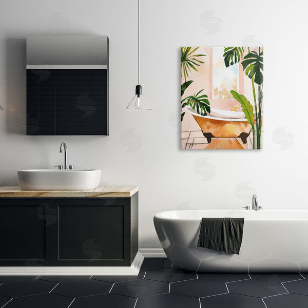 Stupell Industries Ramona Murdock | Tropical Plants & Bathtub Wall Art