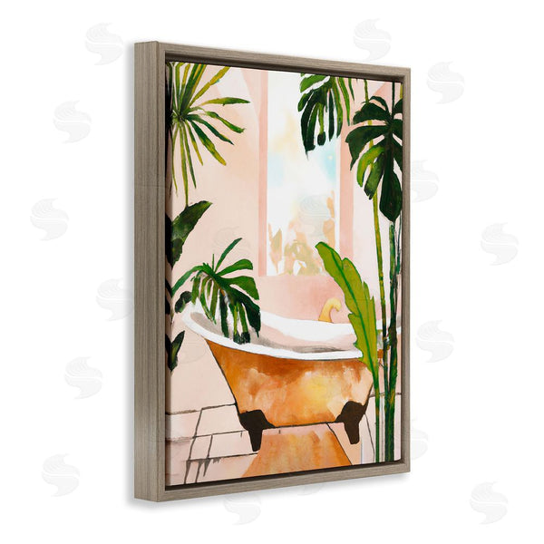 Stupell Industries Ramona Murdock | Tropical Plants & Bathtub Wall Art