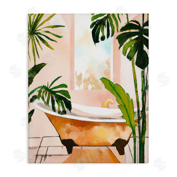 stupell industries Ramona Murdock | Tropical Plants & Bathtub Wall Art