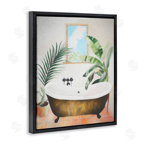 Stupell Industries Ramona Murdock | Tub With Tropical Plants Wall Art