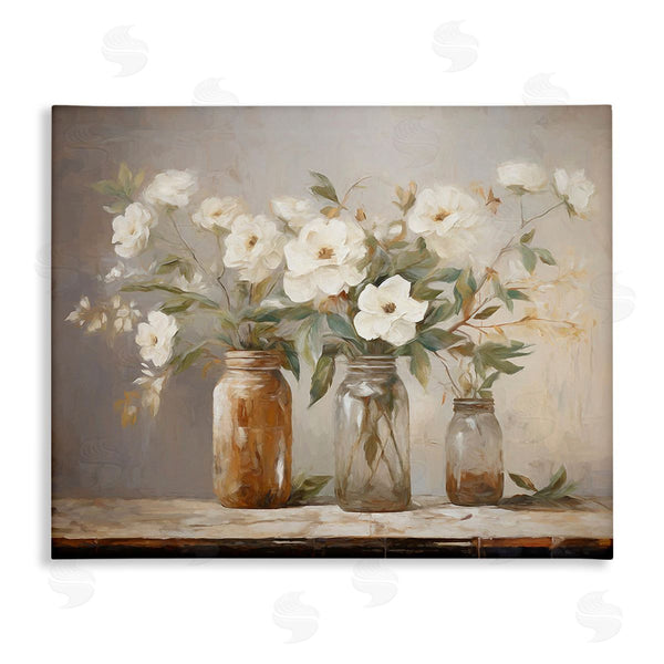 stupell industries Ramona Murdock | Vintage Farmhouse Blooms Wall Art