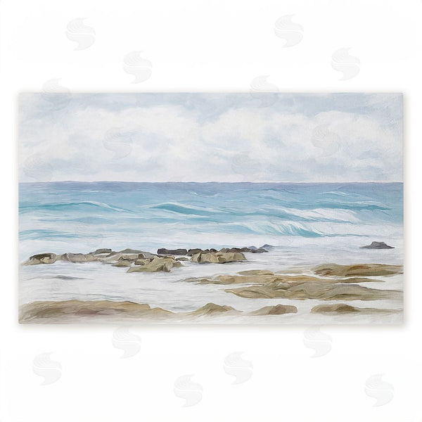 stupell industries Ramona Murdock | Wave Therapy Rocky Shore Non-Woven Door Mat