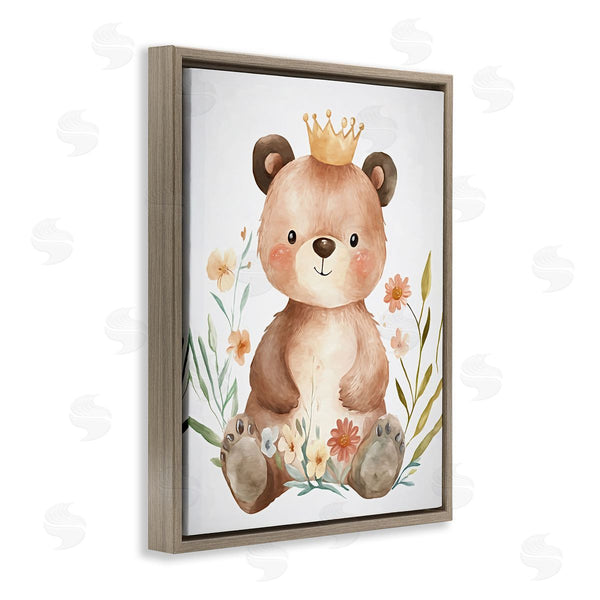 Stupell Industries Ramona Murdock | Whimsical Crowned Baby Bear
