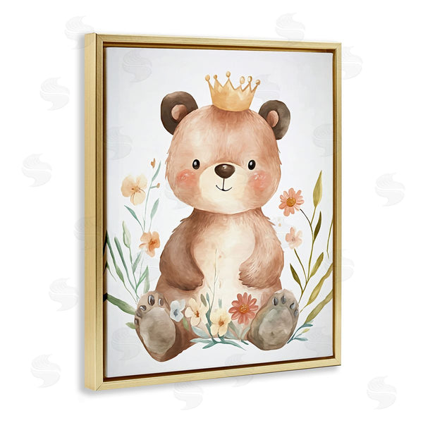 Stupell Industries Ramona Murdock | Whimsical Crowned Baby Bear