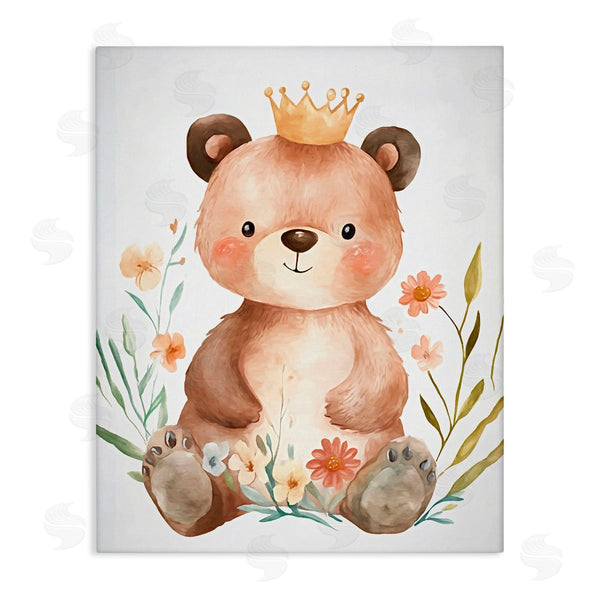 stupell industries Ramona Murdock | Whimsical Crowned Baby Bear
