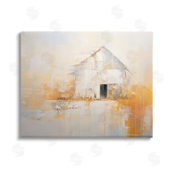 stupell industries Ramona Murdock | White Abstract Barn Painting Wall Art