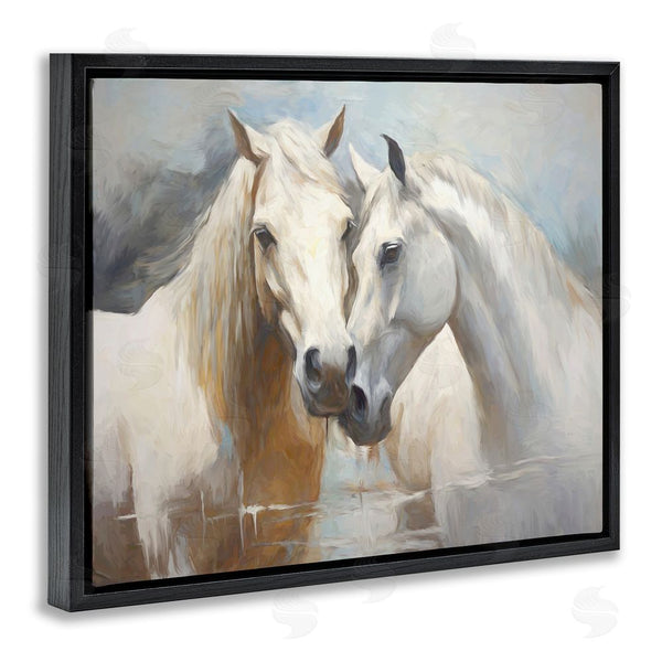 Stupell Industries Ramona Murdock | White Country Horses Wall Art