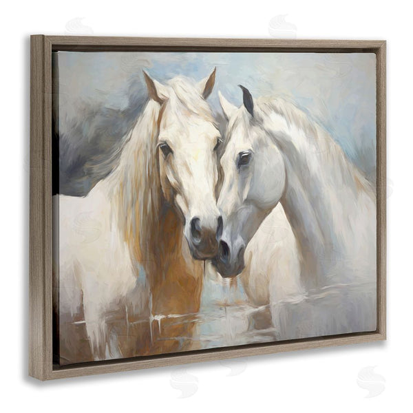 Stupell Industries Ramona Murdock | White Country Horses Wall Art