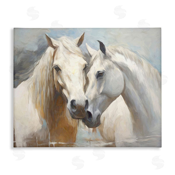 stupell industries Ramona Murdock | White Country Horses Wall Art