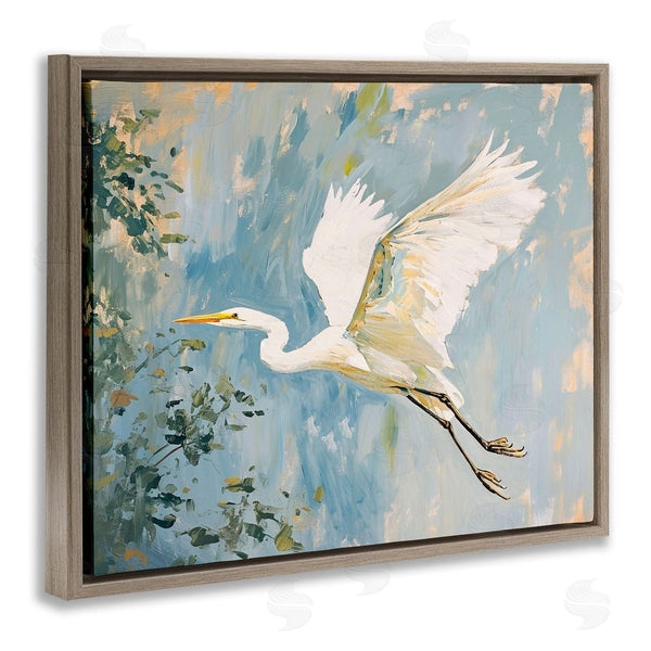 Stupell Industries Ramona Murdock | White Heron In Flight