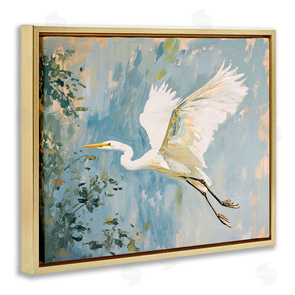 Stupell Industries Ramona Murdock | White Heron In Flight