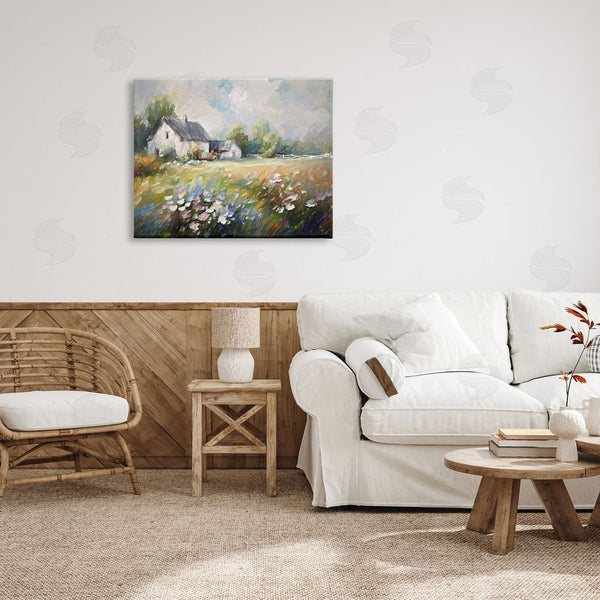 Stupell Industries Ramona Murdock | Windblown Flowers Farmhouse Wall Art