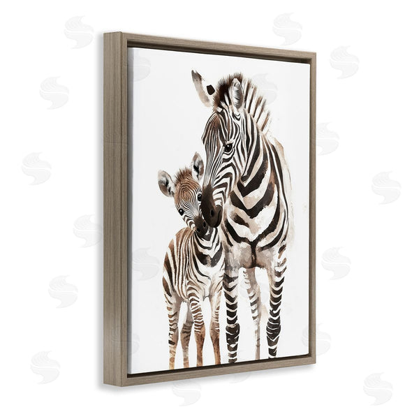 Stupell Industries Ramona Murdock | Zebra Baby With Mother