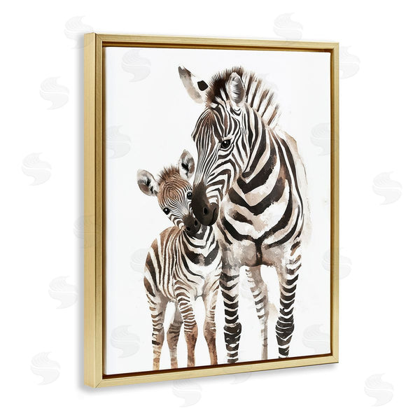 Stupell Industries Ramona Murdock | Zebra Baby With Mother