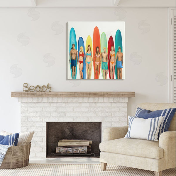 Stupell Industries Randy Hibberd | Surfers & Boards Summer Wall Art