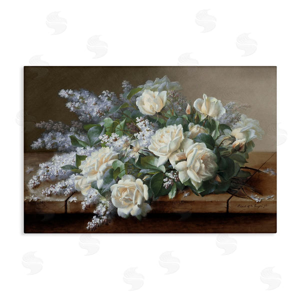stupell industries Raoul De Longpre | White Vintage Roses