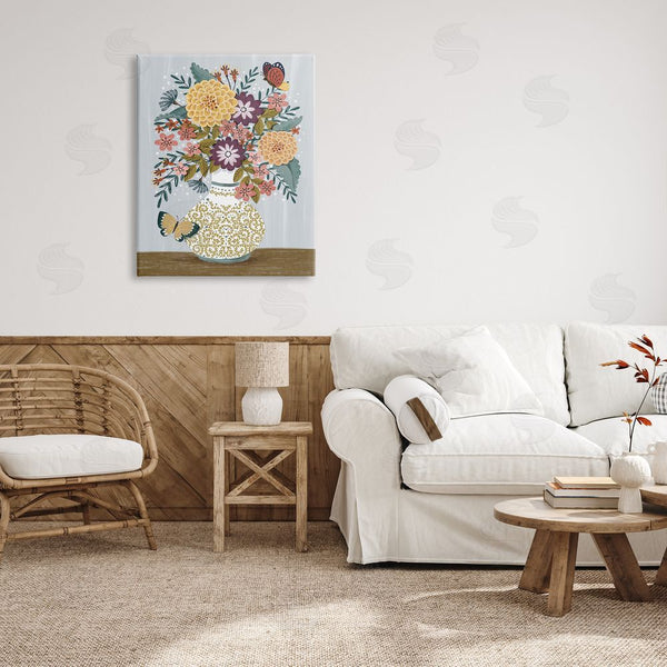Stupell Industries Raquel Maciel | Dahlia Bouquet & Butterflies Wall Art