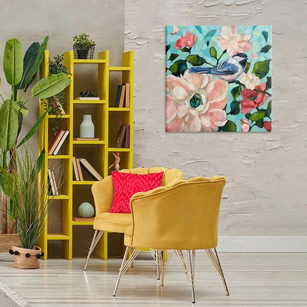 Stupell Industries Raquel Roth | Blue Bird & Bold Flowers Wall Art