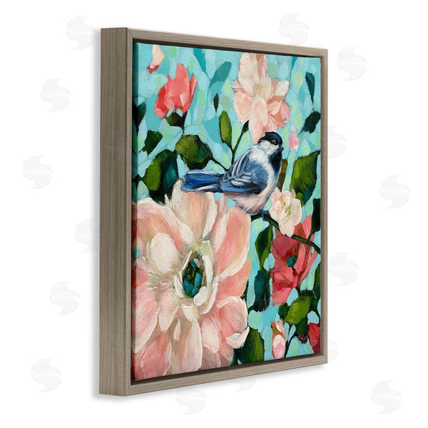 Stupell Industries Raquel Roth | Blue Bird & Bold Flowers Wall Art