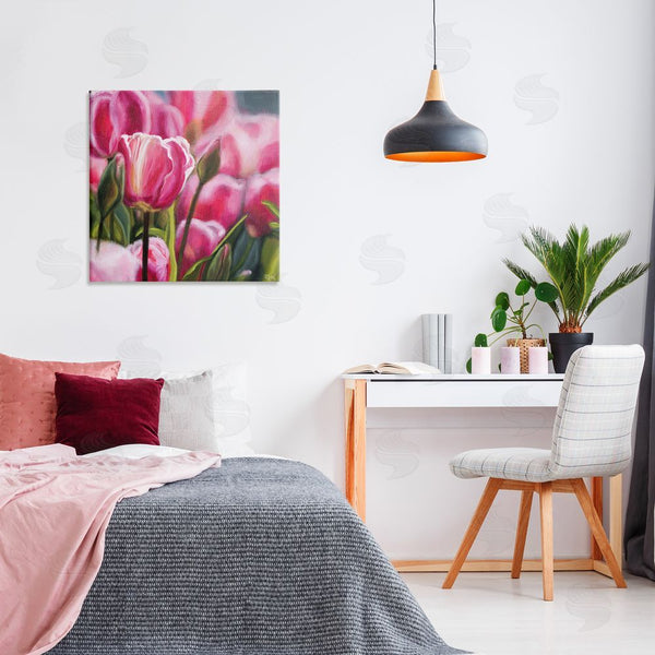 Stupell Industries Raquel Roth | Pink Tulips Garden Wall Art
