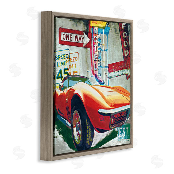 Stupell Industries Ray Foster | Vibrant Sports Car Pop Art