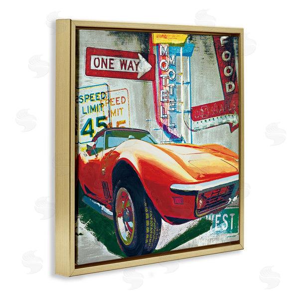 Stupell Industries Ray Foster | Vibrant Sports Car Pop Art