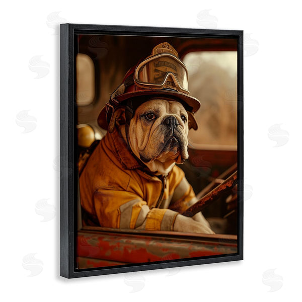 Stupell Industries Ray Heere | Rustic Bulldog Fireman