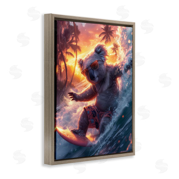 Stupell Industries Ray Heere | Surfing Tropical Koala