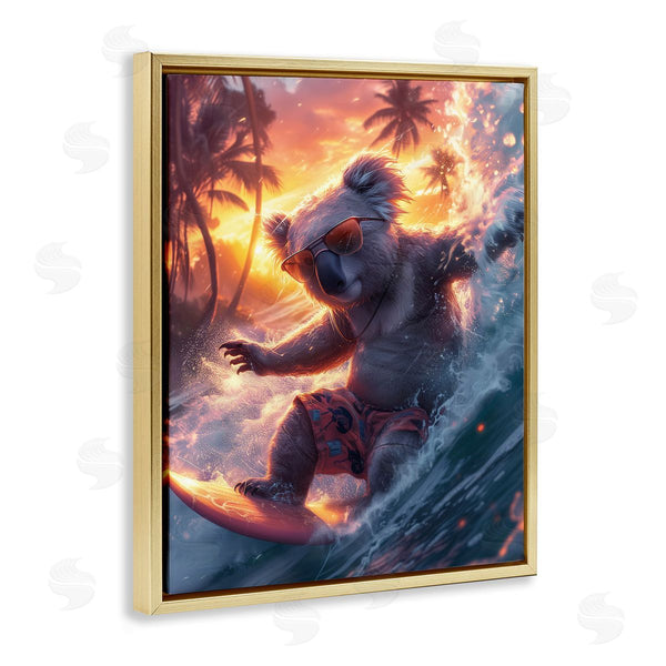 Stupell Industries Ray Heere | Surfing Tropical Koala