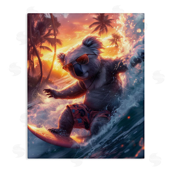 stupell industries Ray Heere | Surfing Tropical Koala
