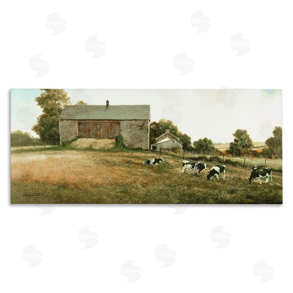 stupell industries Ray Hendershot | Traditional Cows Grazing Wall Art