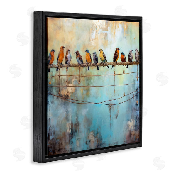Stupell Industries Ray Powers | Abstract Perched Birds Wall Art
