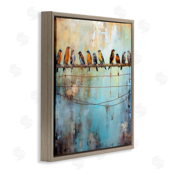 Stupell Industries Ray Powers | Abstract Perched Birds Wall Art
