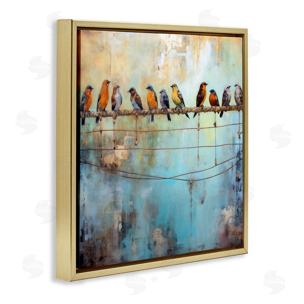Stupell Industries Ray Powers | Abstract Perched Birds Wall Art